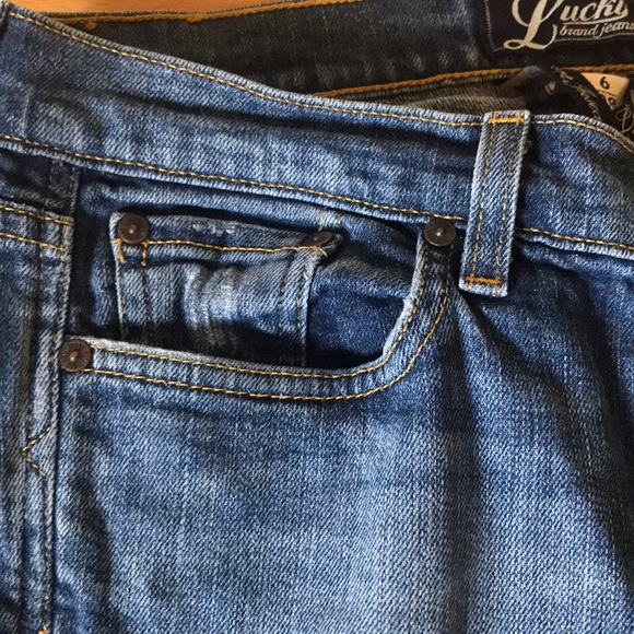 Lucky Brand Dungarees By Gene Montesano Distressed - Picture 3 of 9